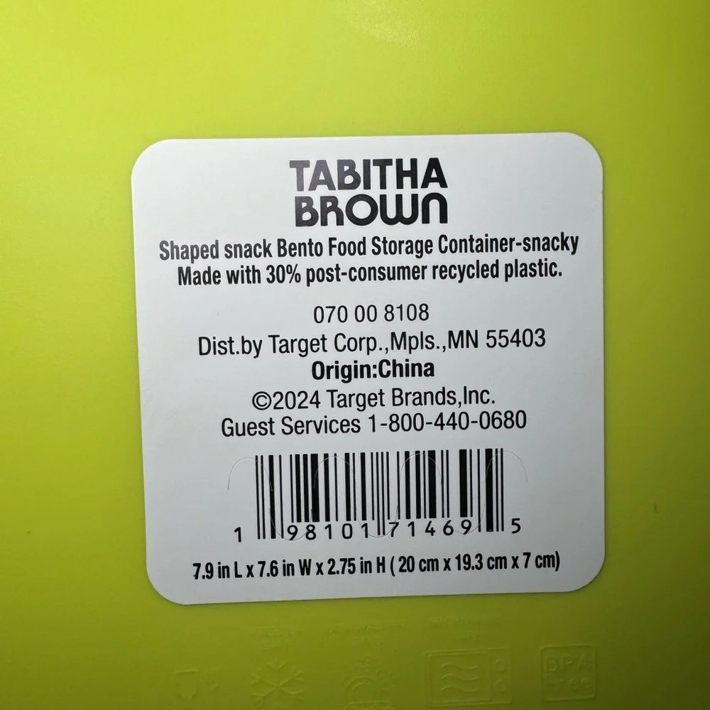 TABITHA BROWN SNACK BENTO FOOD STORAGE CONTAINER