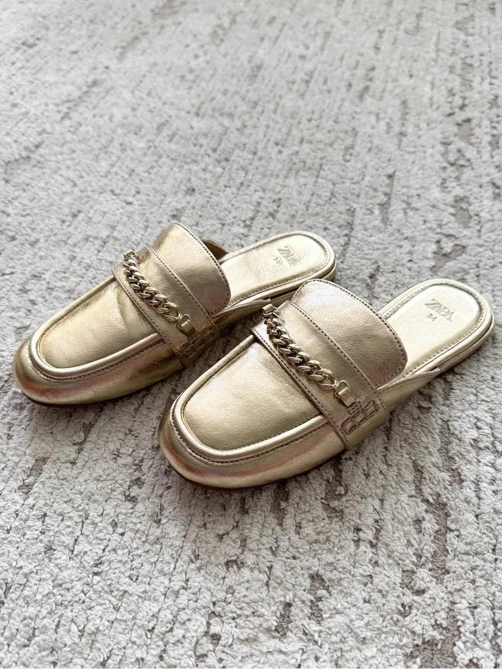 Zara shiny gold