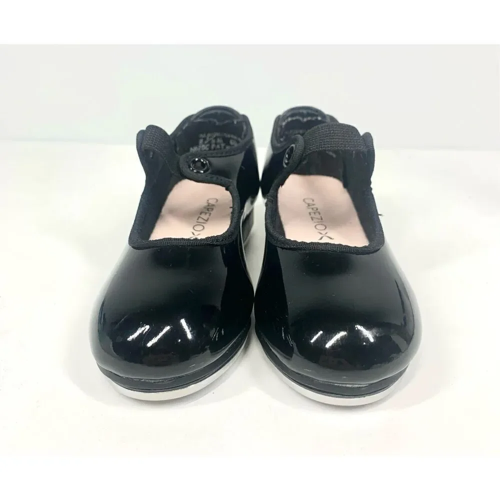 Capezio Kids Jr Tyette N625C Girls Kids Black Patent Tap Shoes Toddler 8.5 M
