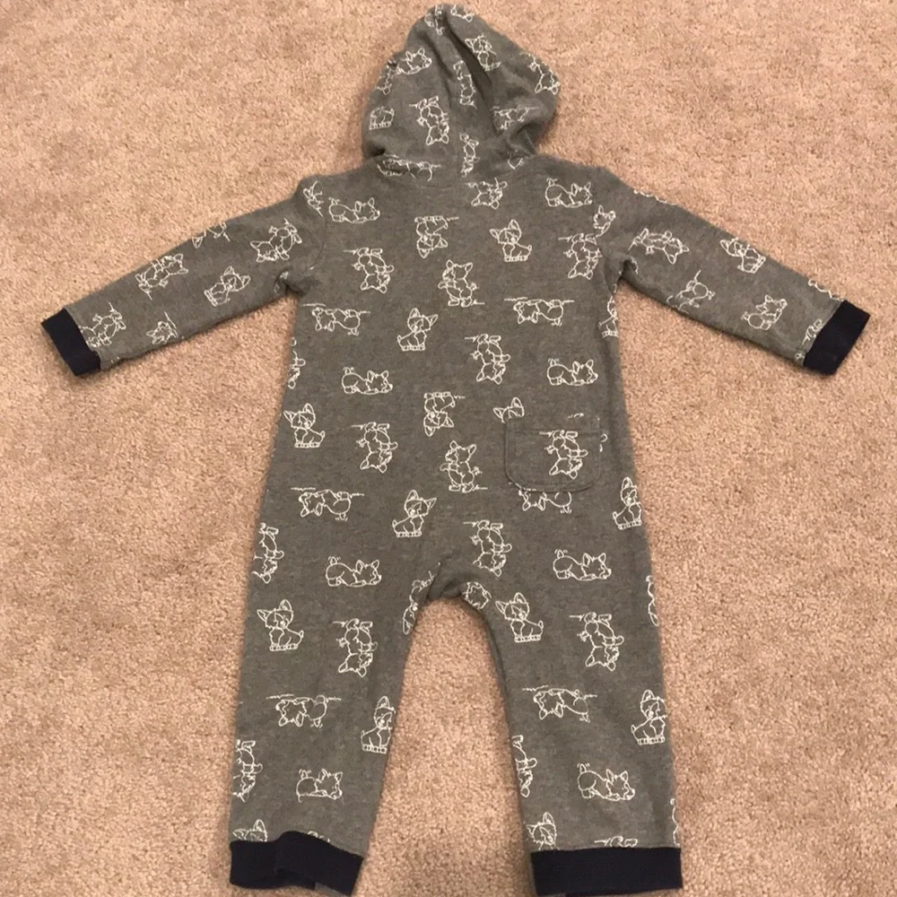 Gymboree puppy jumpsuit smoke