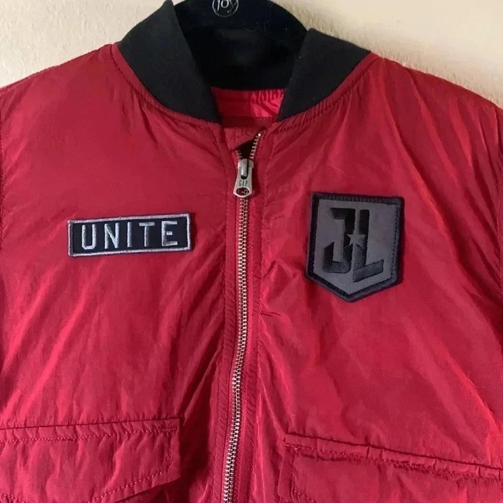 Gap NWT GapKids DC Justice League flight jacket, Red Size Medium