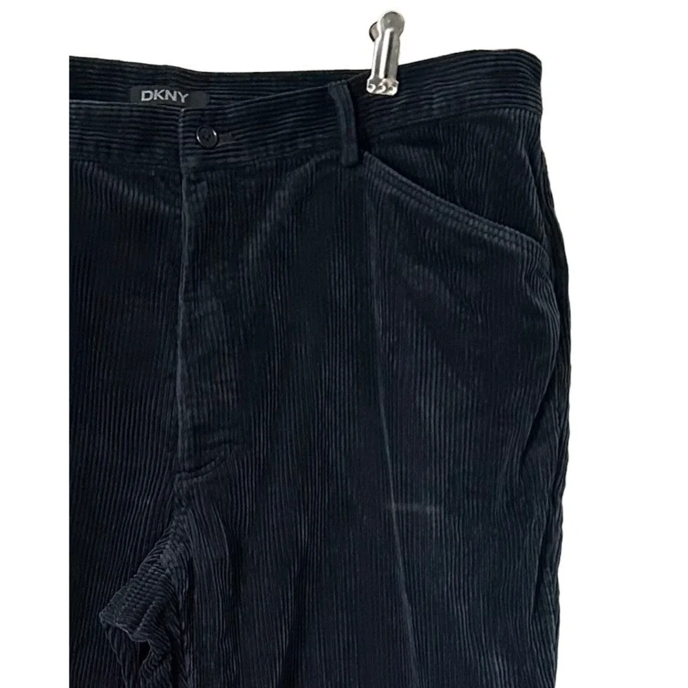 DKNY Mens Corduroy Trousers Pants 36W 29L Mens‎ Straight Leg Navy Blue