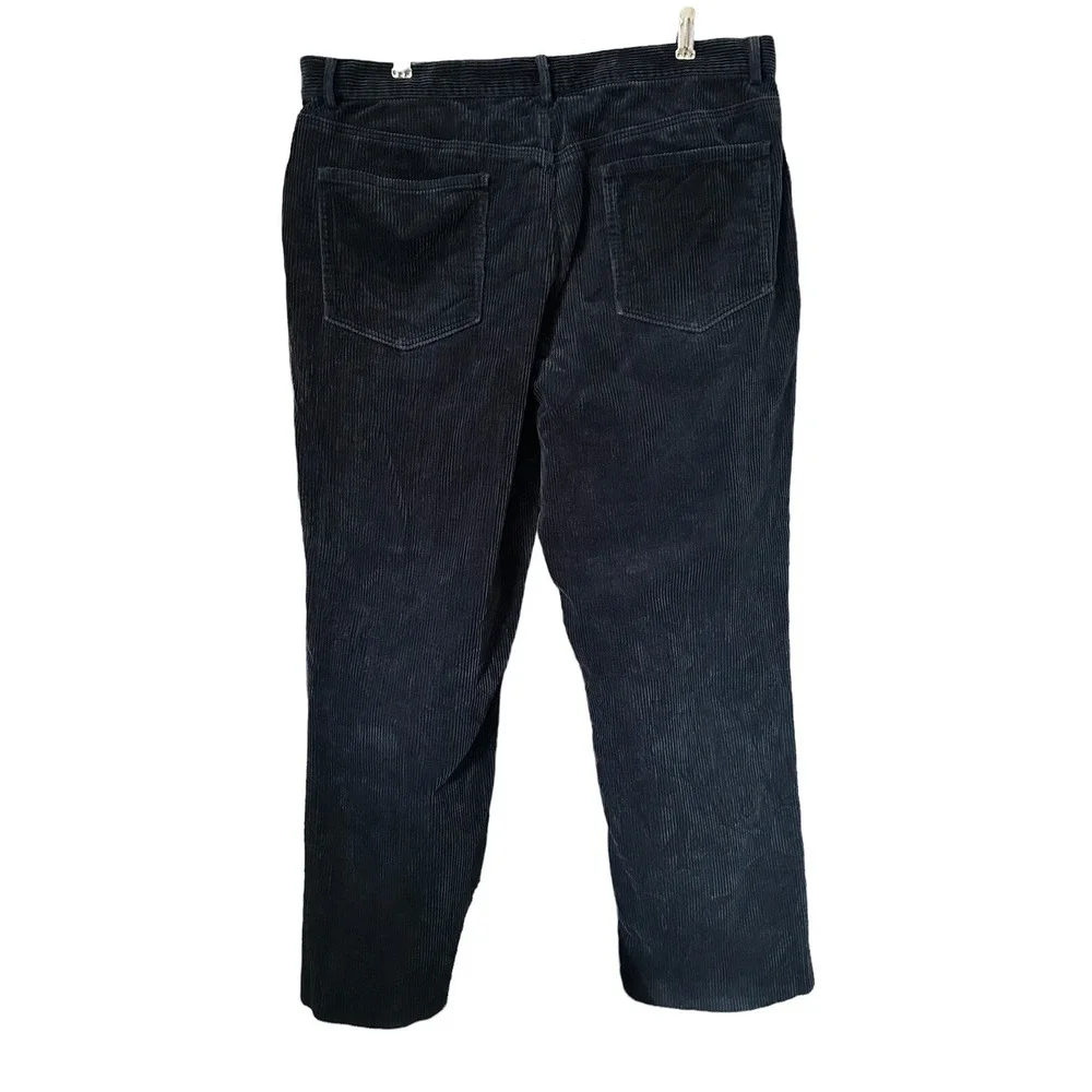 DKNY Mens Corduroy Trousers Pants 36W 29L Mens‎ Straight Leg Navy Blue