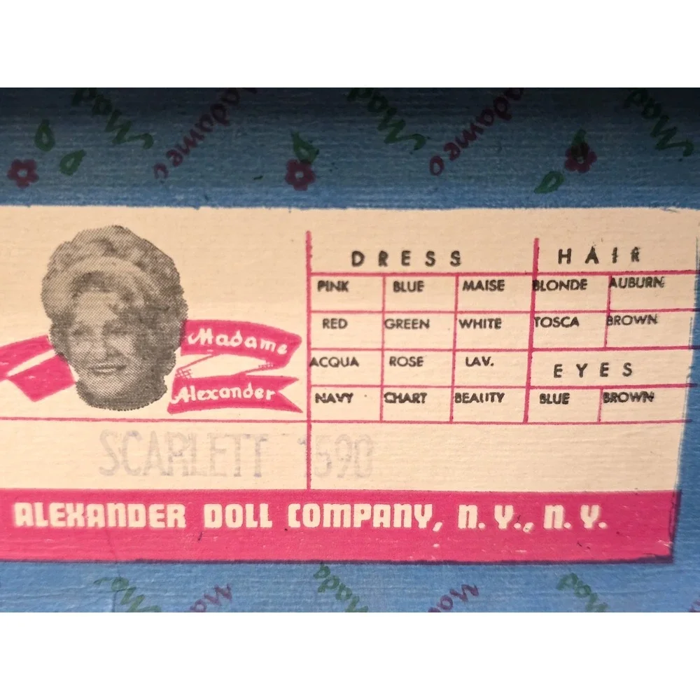 VINTAGE 1966 MADAME ALEXANDER 