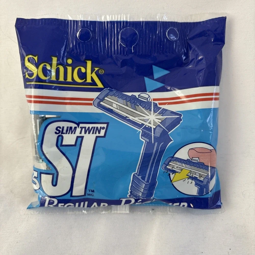 Schick Slim Twin Regular Razor Disposable‎ Pack Of 5 Shaver Vintage 1994 NEW