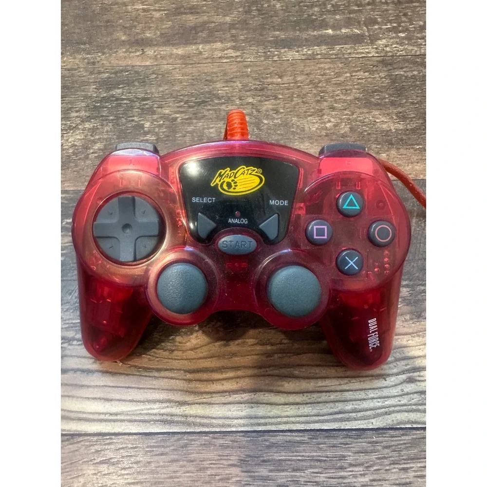 Mad Catz Dual‎ Force Game Controller Red Translucent Wired for PlayStation