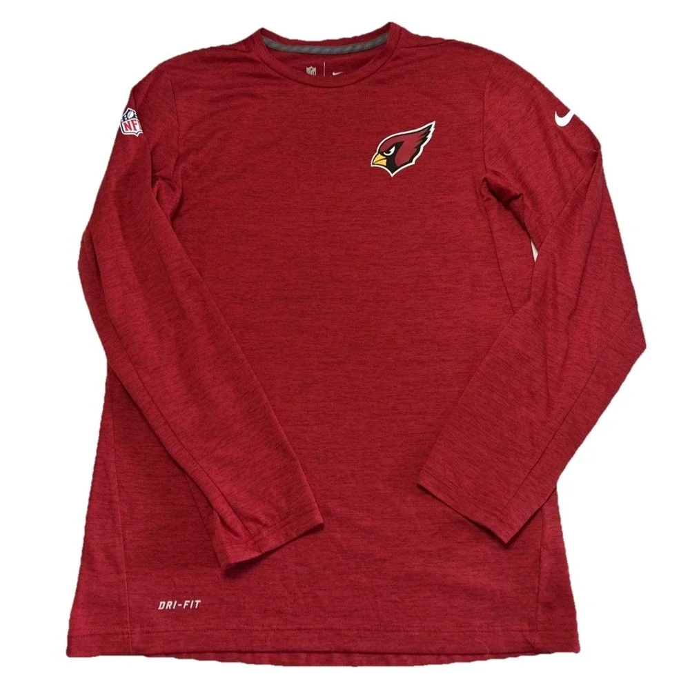 Mens Arizona Cardinals‎ Football Nike On Field Long Sleeve Shirt Sz Small EC 🏈