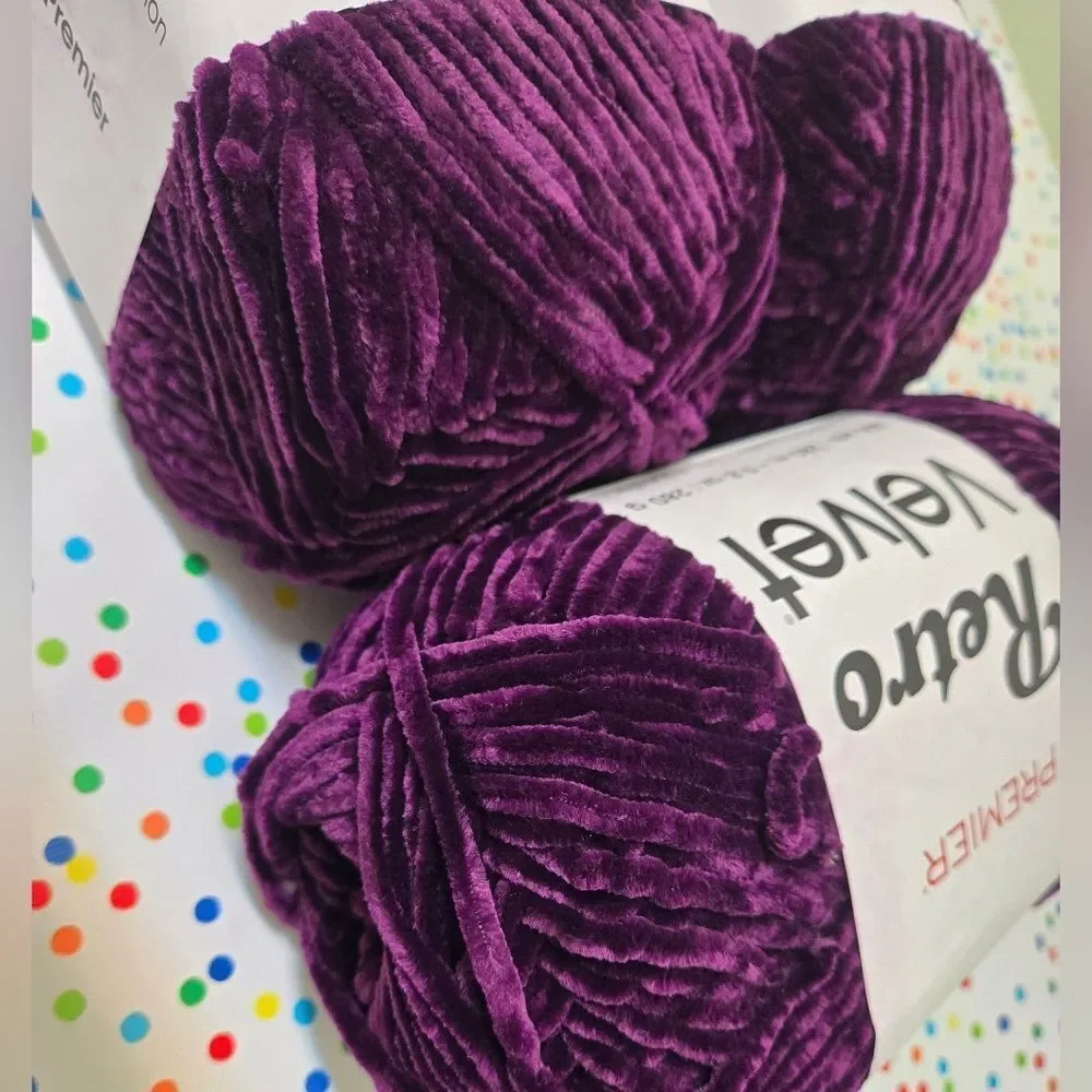 Premier Retro Velvet Yarn - Rich Purple
