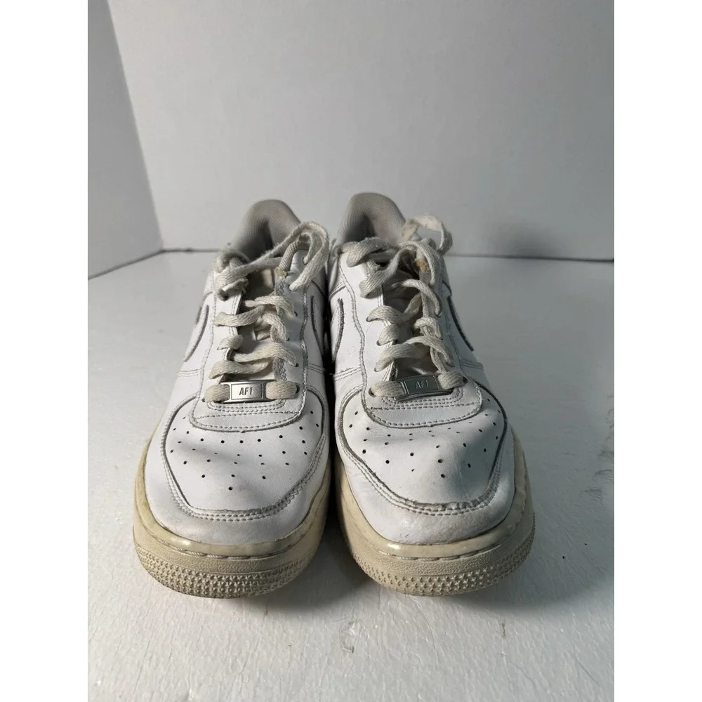 Nike Air Force‎ 1 Low Sneaker Youth Size 7Y White Leather 314192-117
