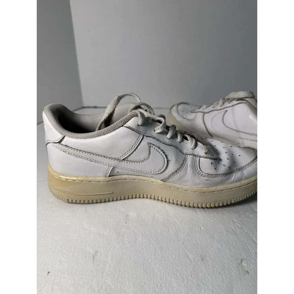 Nike Air Force‎ 1 Low Sneaker Youth Size 7Y White Leather 314192-117