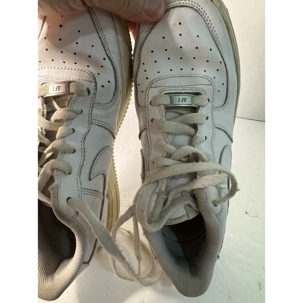 Nike Air Force‎ 1 Low Sneaker Youth Size 7Y White Leather 314192-117
