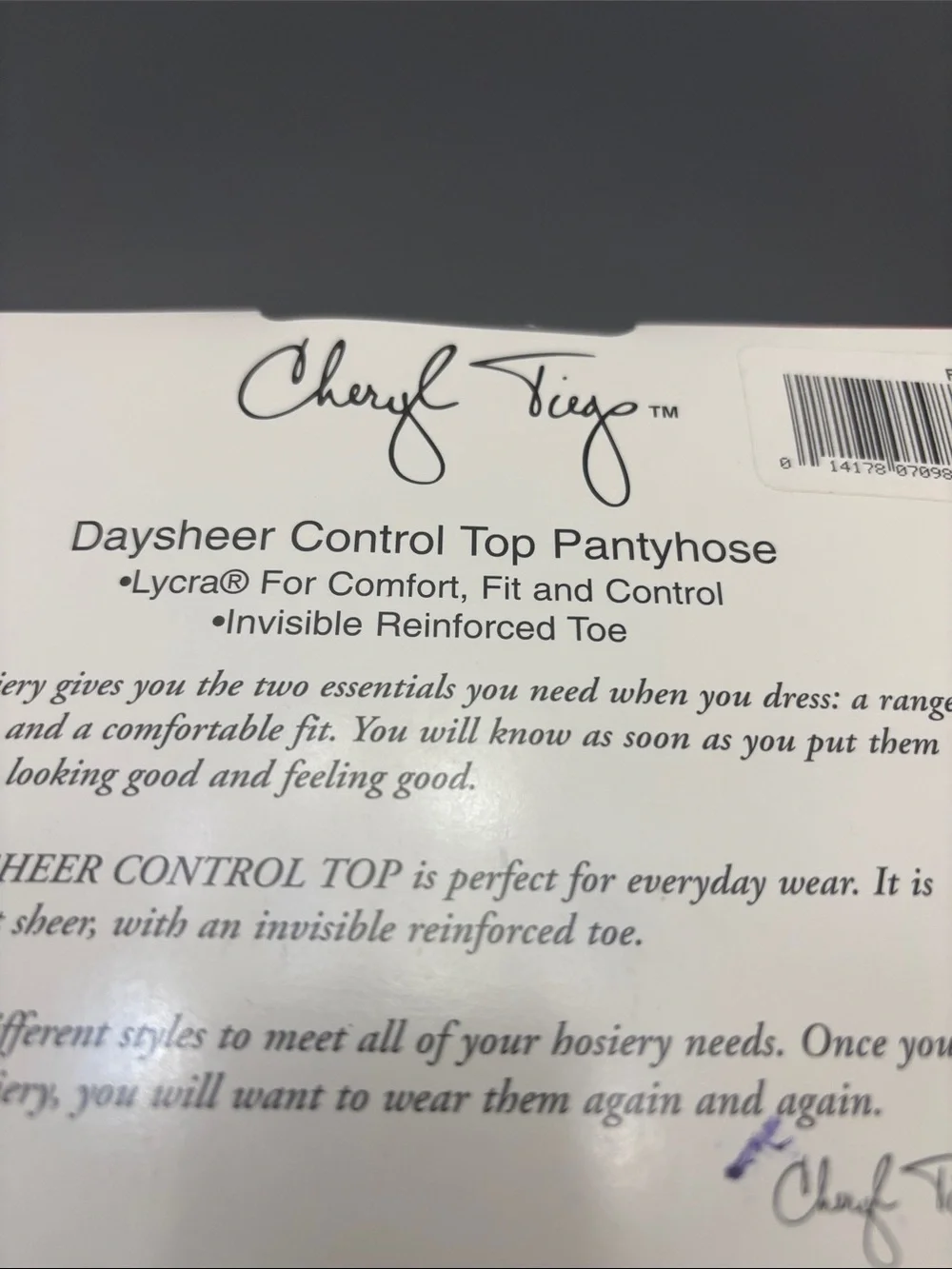 Cheryl Tiegs marker packaging
