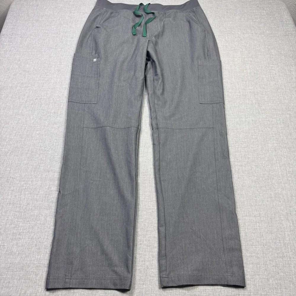 FIGS Scrub Pants Mens XL Gray Technical Collection T2001‎ Cargo Drawstring