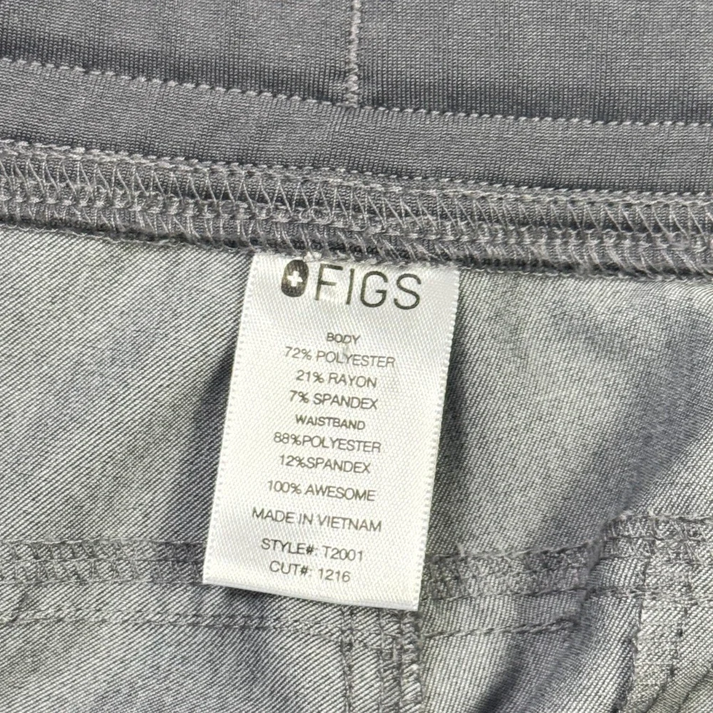 FIGS Scrub Pants Mens XL Gray Technical Collection T2001‎ Cargo Drawstring