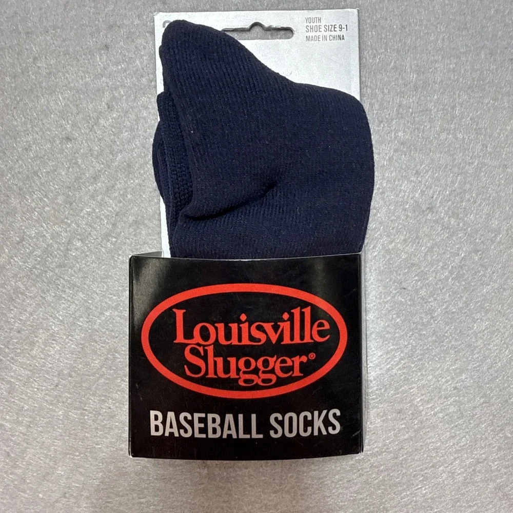 Louisville Slugger Baseball Knee High Socks 2 Pair Shoe Size‎ Youth 9-1