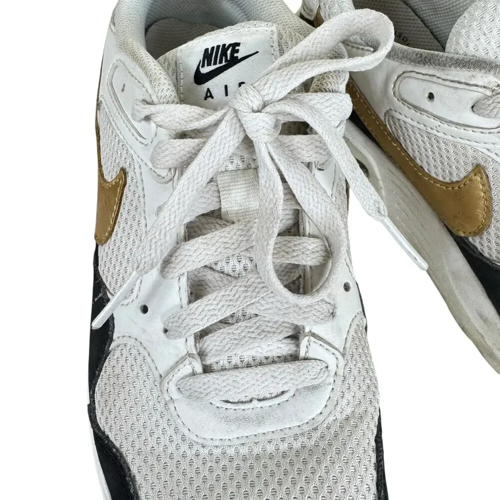 Nike Air‎ Max SE Trainer White Black Gold DV-6842-001 Sneakers 7.5