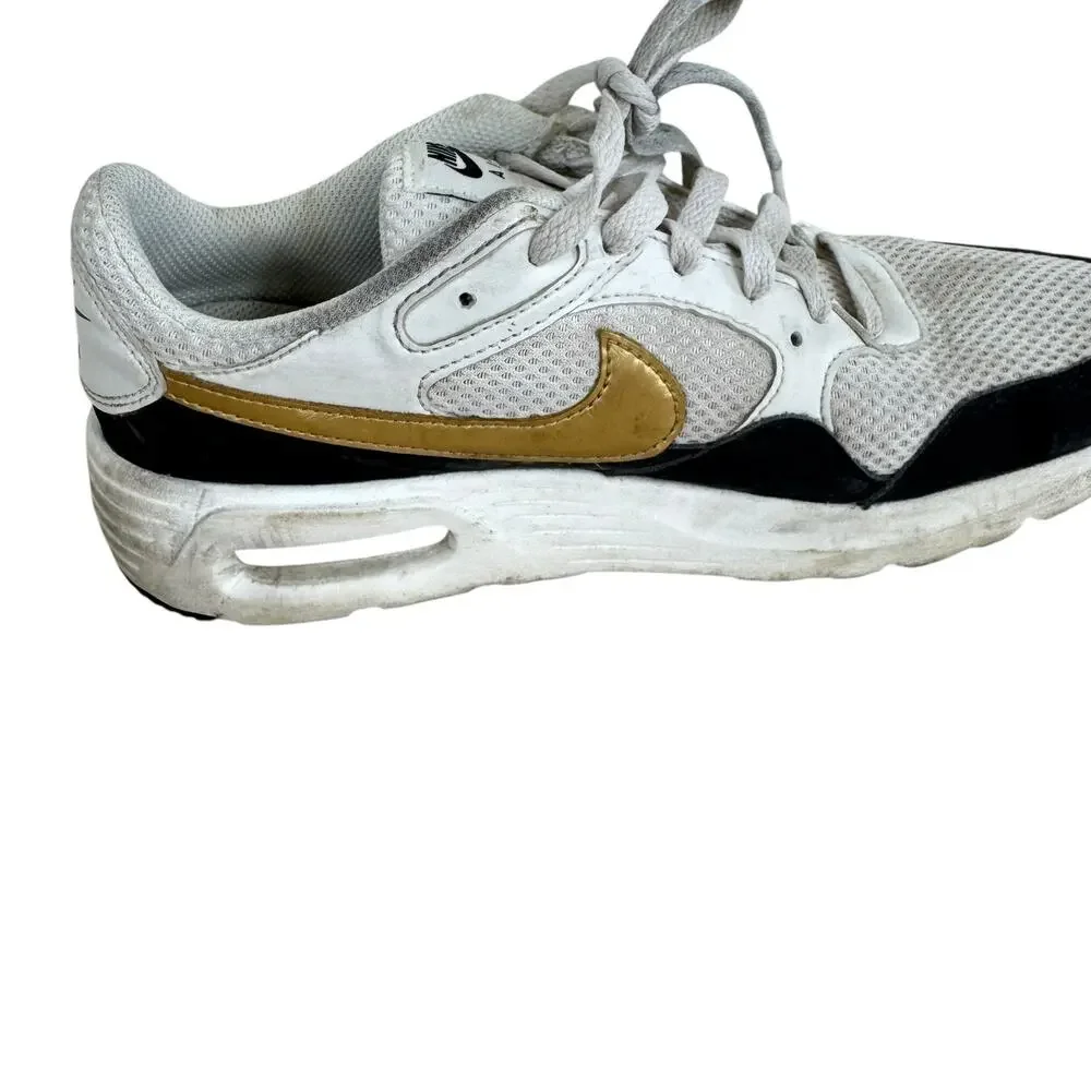 Nike Air‎ Max SE Trainer White Black Gold DV-6842-001 Sneakers 7.5