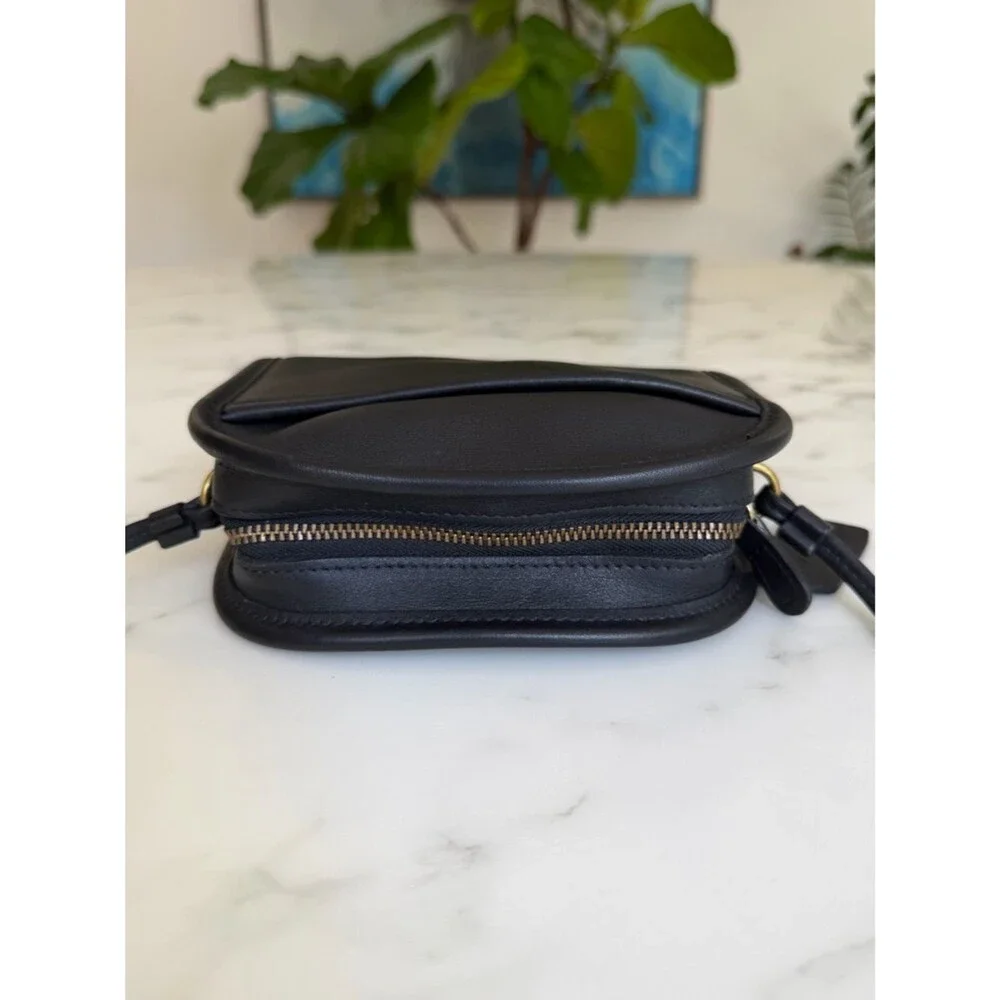 COACH Vintage Abbie Crossbody Bag 9017 Black Leather with Hang Tag 90's Y2K