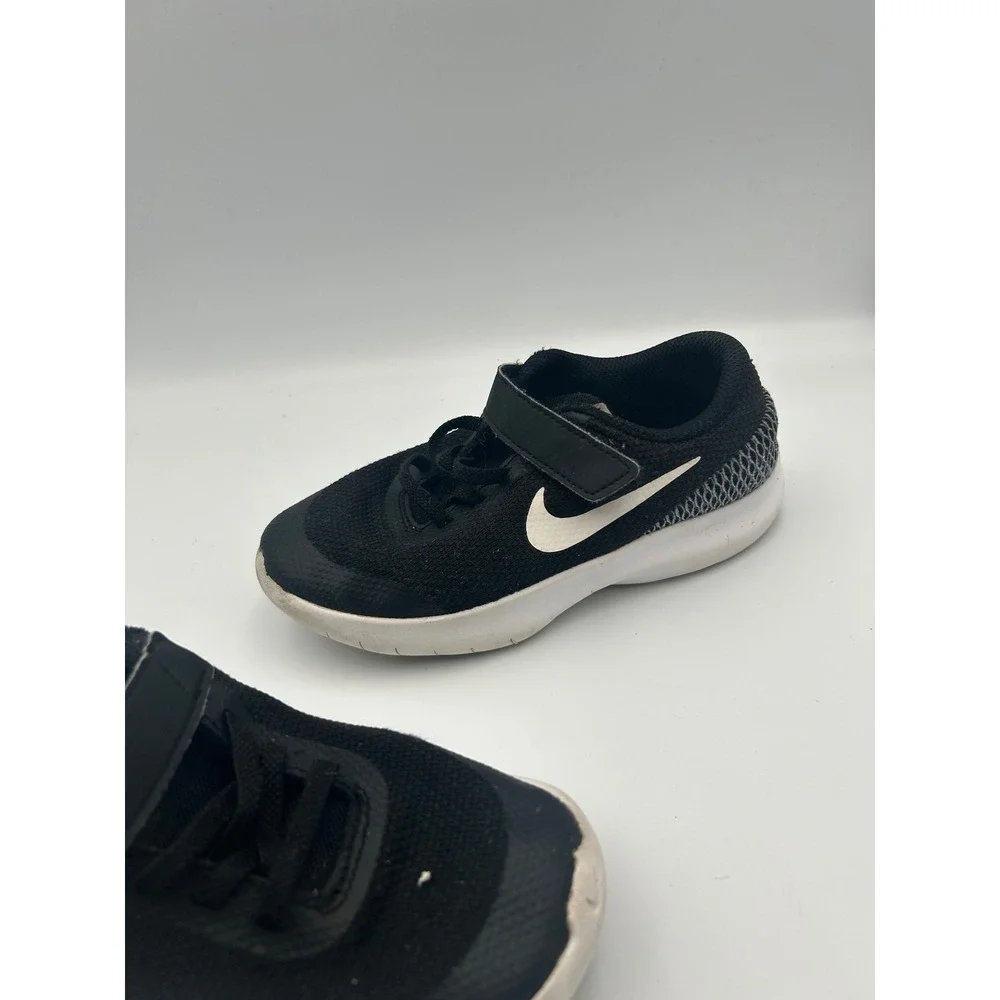 Nike Flex Experience RN 7 Black White Kids Running Shoes 943285-001 Size 13.5C