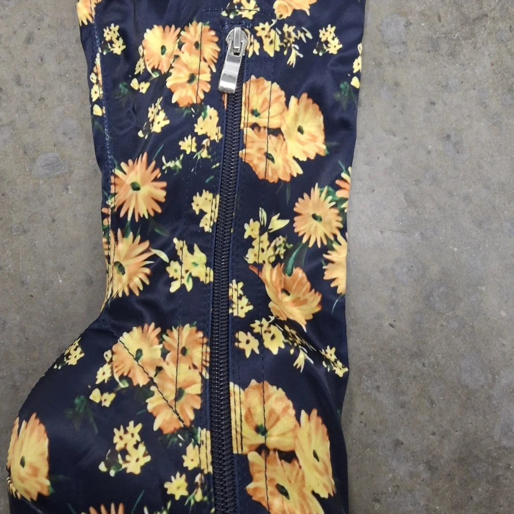 Floral Over-the-Knee Boots