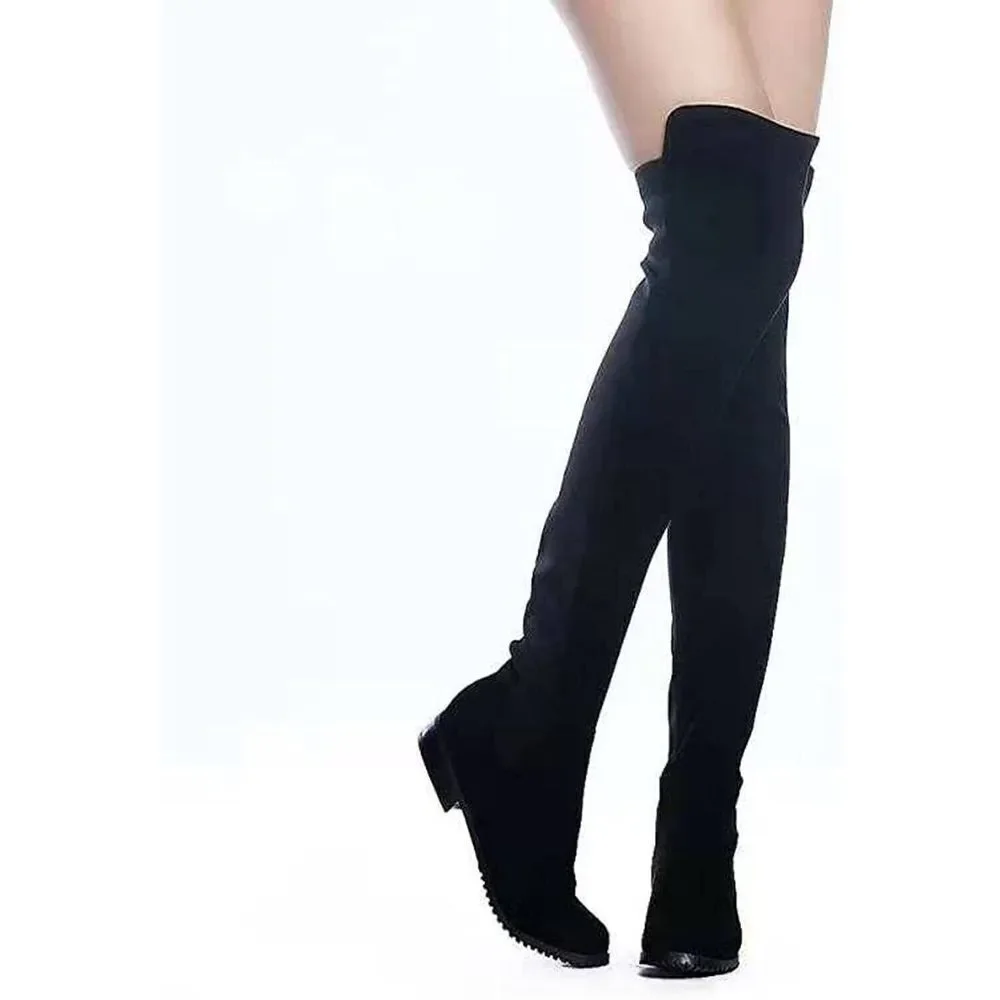Shoe'N Tale Boots Women Size 9 Faux Suede Stretch Over The Knee‎ Thigh High