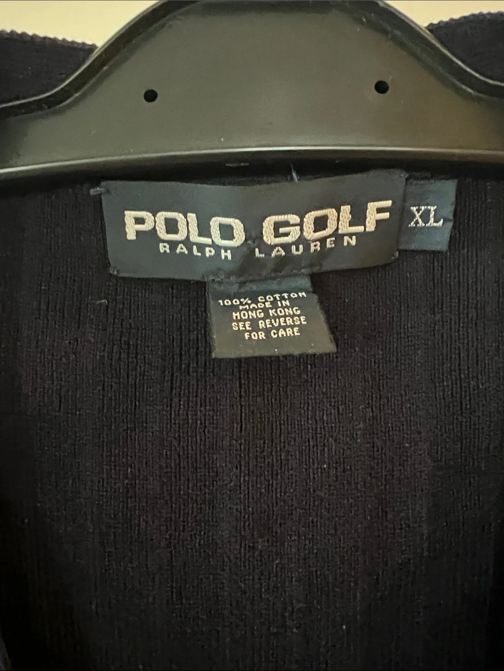 Vintage Ralph Lauren Polo Golf Navy Ribbed Knit Sweater Vest