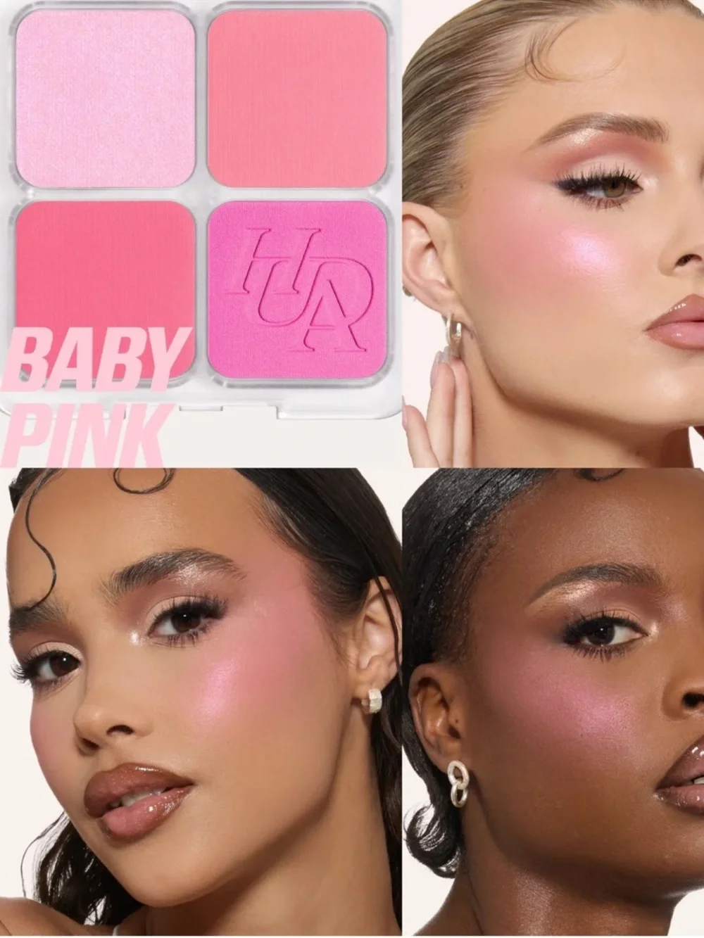 NEW Huda Beauty Baby Pink Cheek Palette Blush