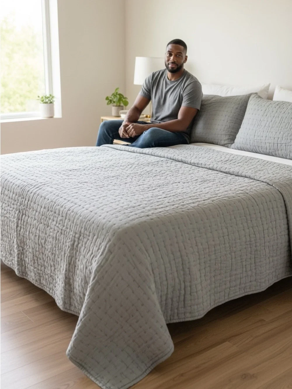 Pick quilt Quilted Bedspread Set - Gray