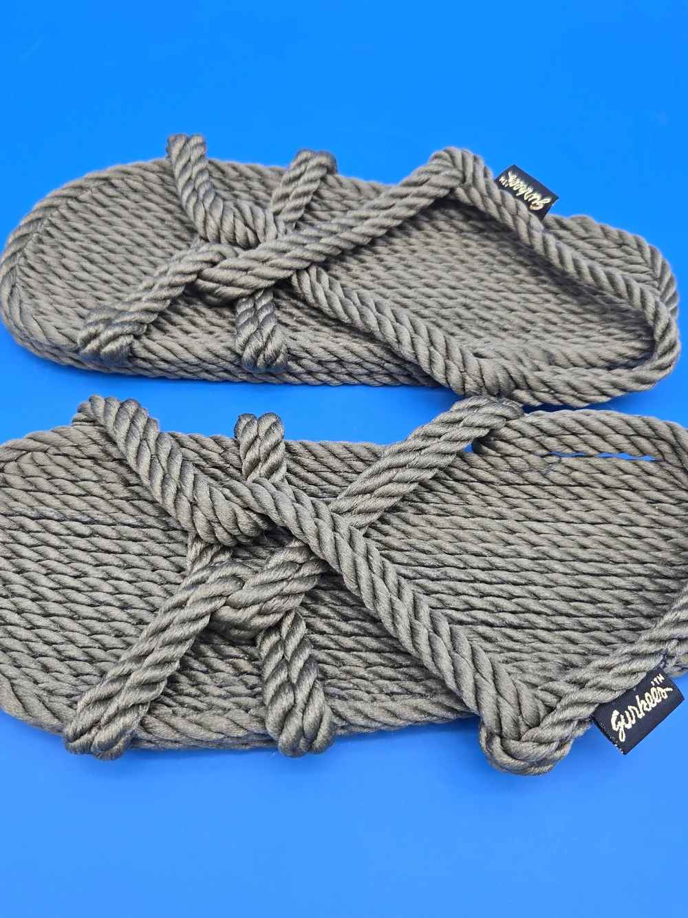 Gurkees Barbados Olive Rope Slide Sandals