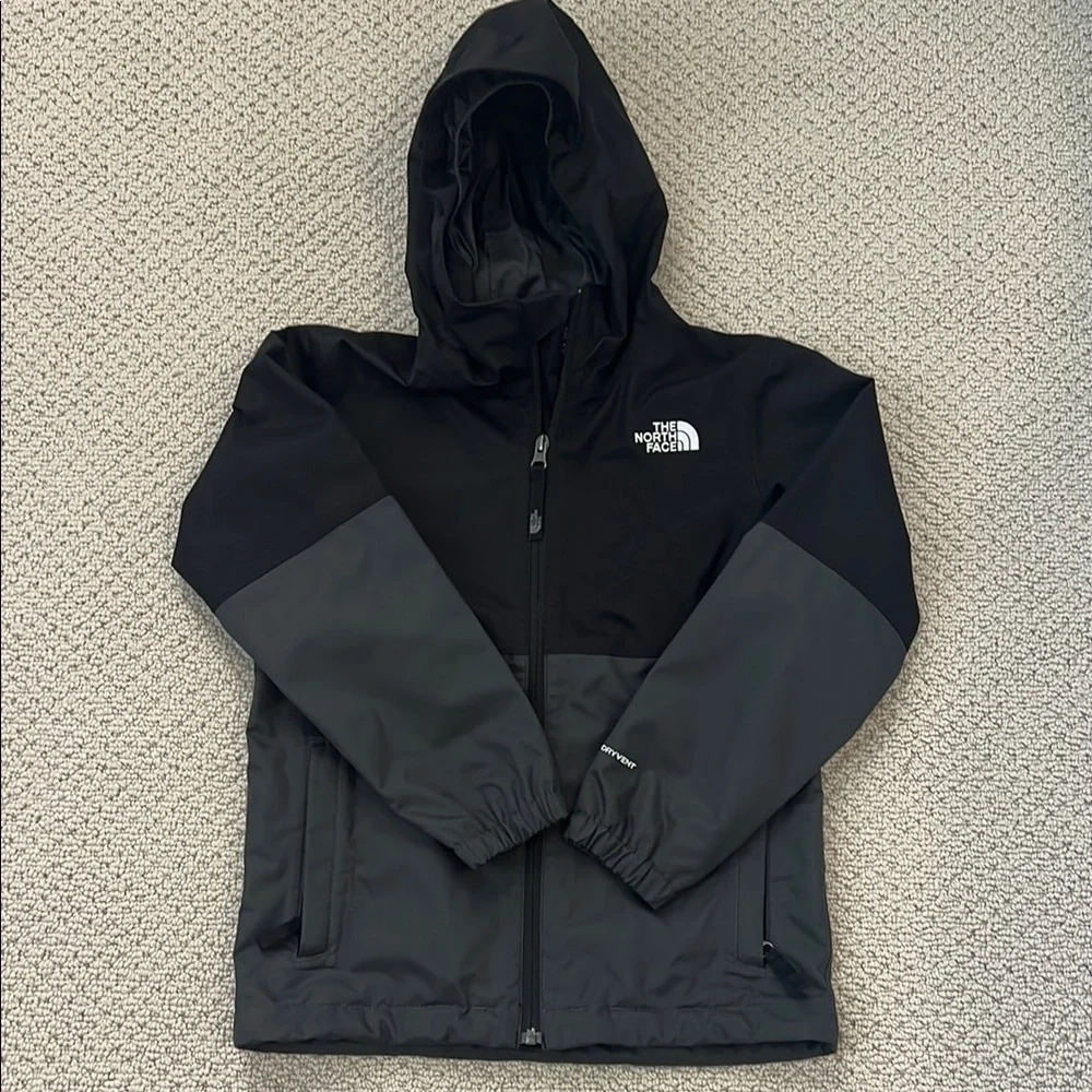 The North Face Black and Dark Gray Hooded Jacket