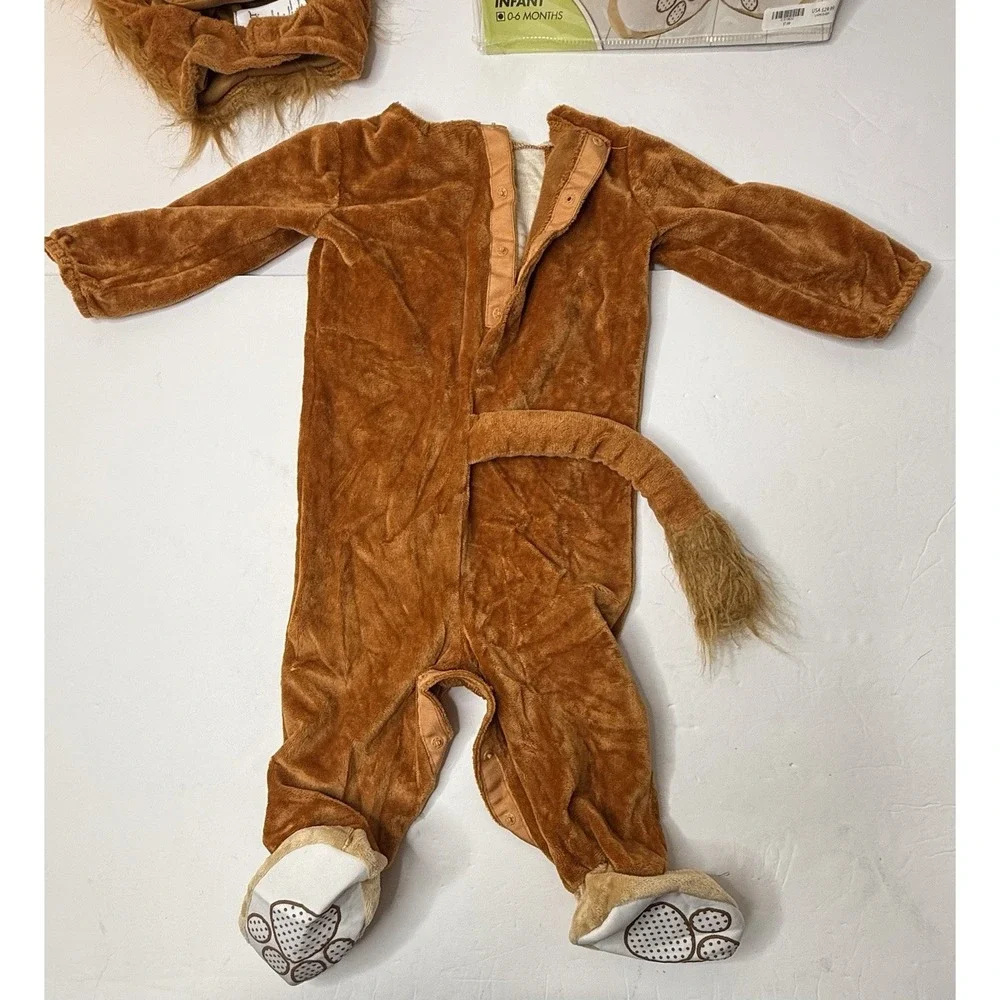 Spirit Halloween Lion Cub Halloween Costume No Bib Baby 0-6mo. Furry Fuzzy