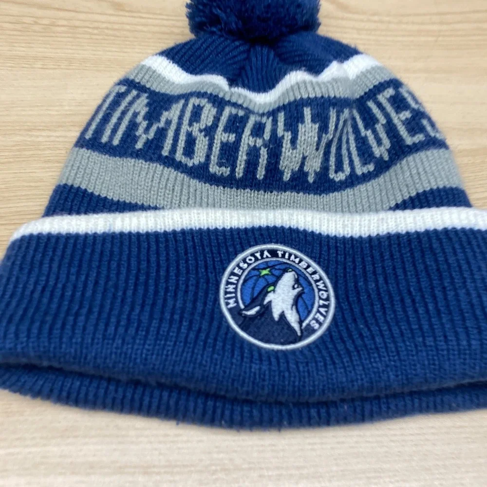Minnesota Timberwolves Hat Cap Beanie Blue Gray NBA Basketball Fan Favorite Knit