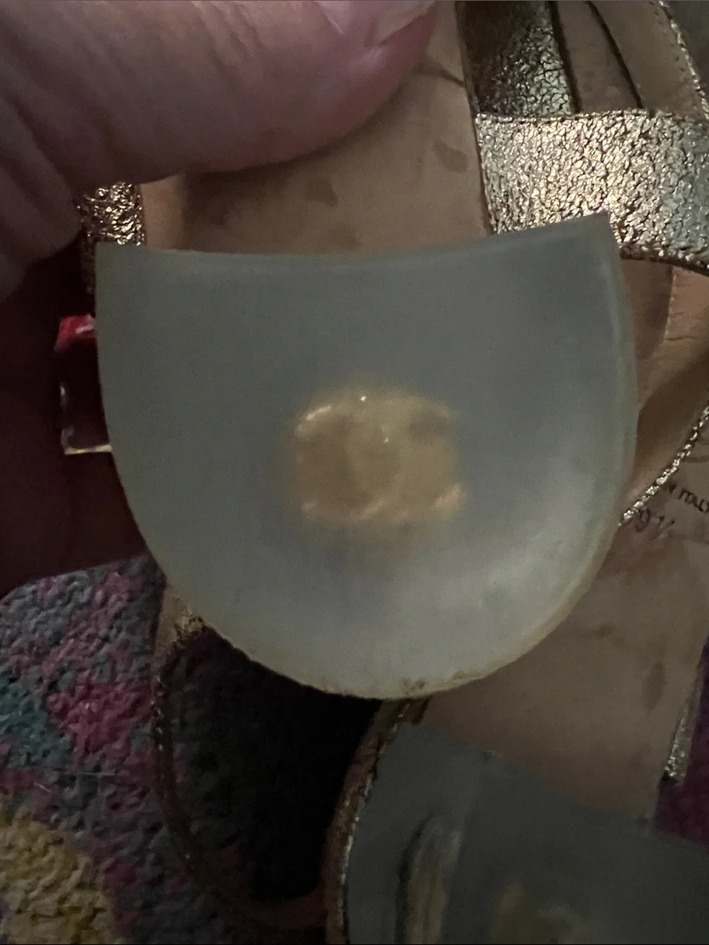 CHANEL Gold Sandal Women’s 39.5