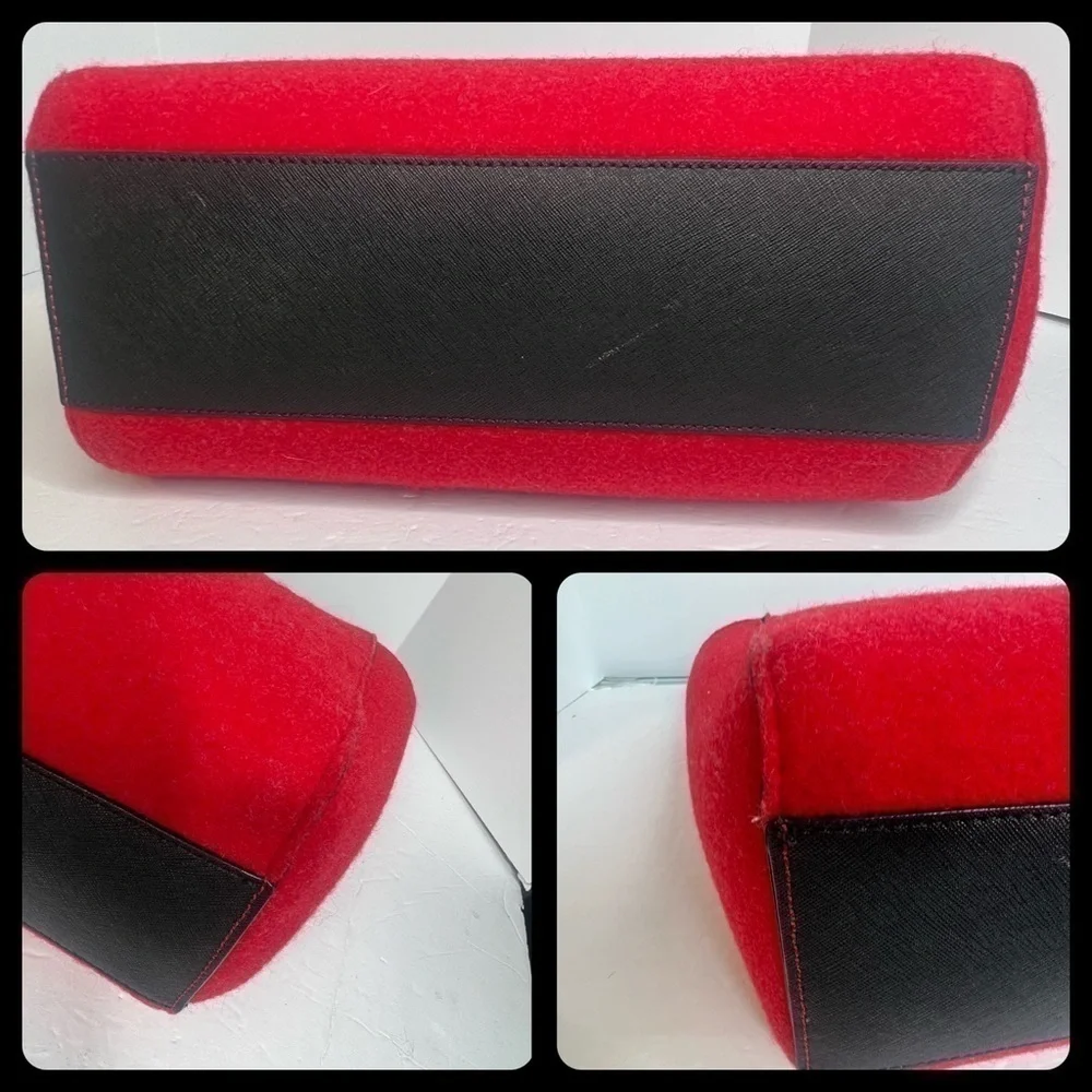 Kate Spade Baby It’s Its Cold Outside Red Wool Tote ⛄️❄️ Rare Bag