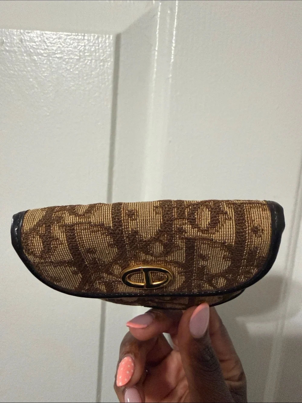 Dior Brown Monogram Foldover Coin Pouch