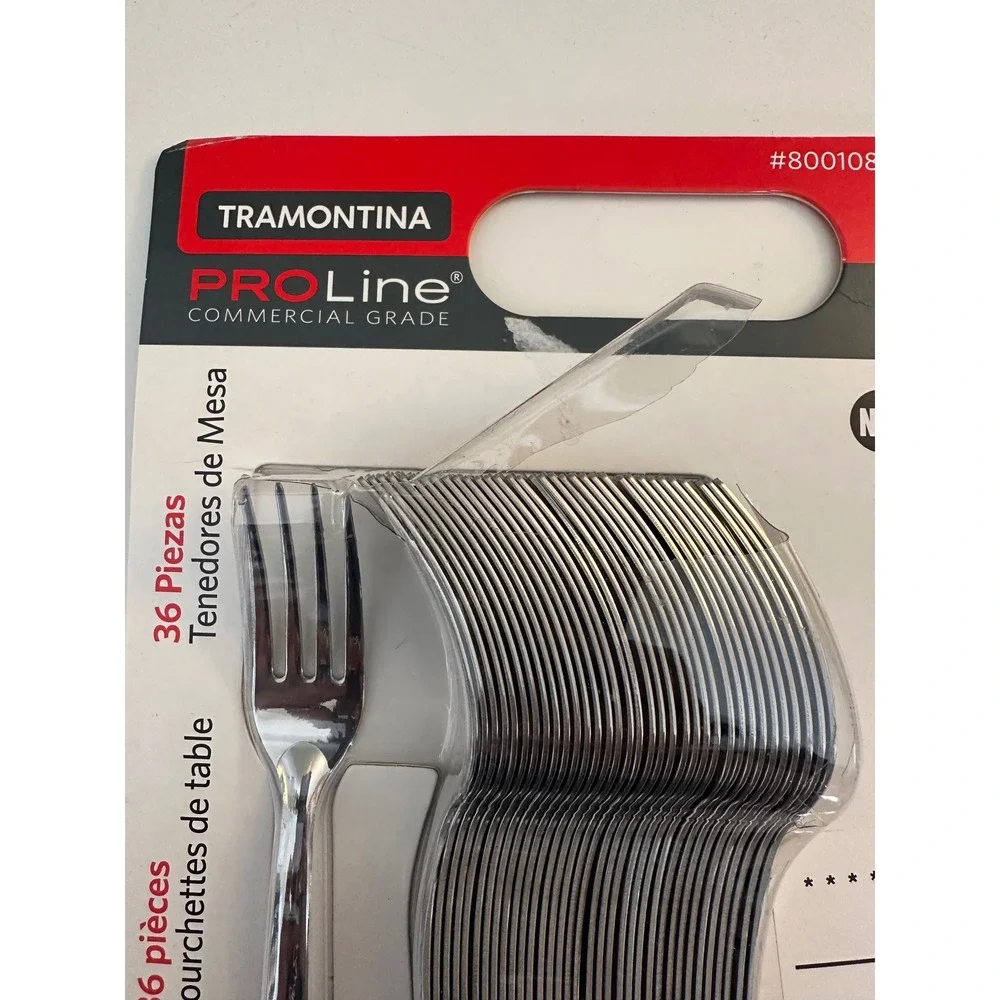 Tramontina Silver Stainless Steel PROLine Dinner Forks 36 Piece Set