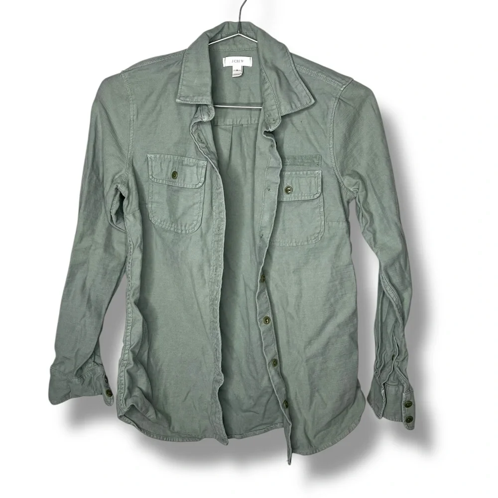 J. Crew Utility Denim-Style Shirt Jacket Size 0
