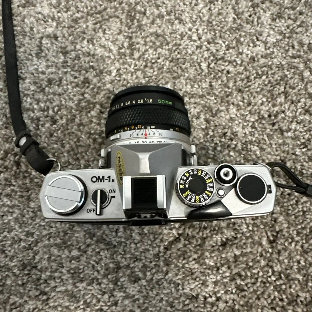 [N MINT] Olympus OM-1n Film Camera & G. Zuiko Auto-S 50mm F/1.8 Lens From Japan