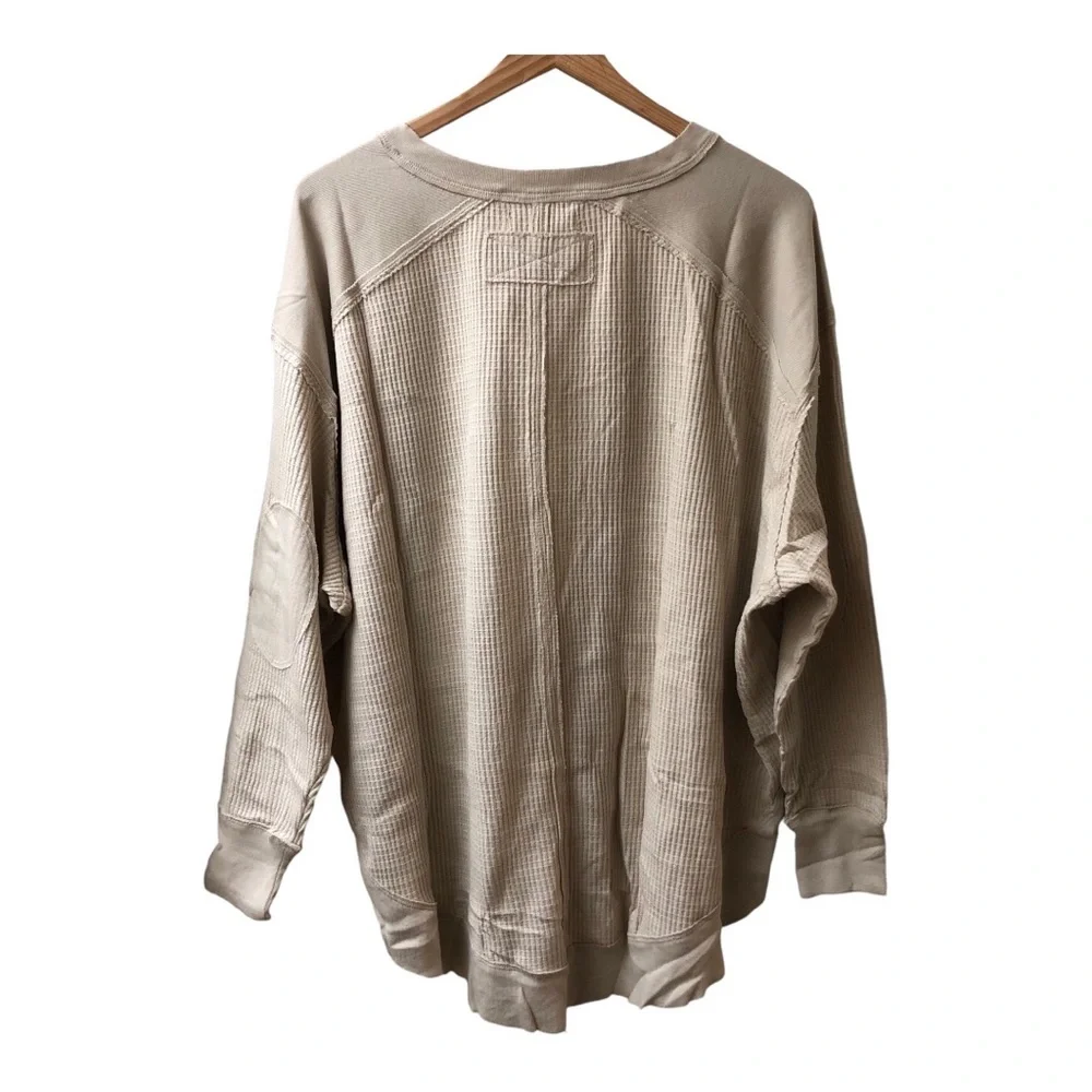 Free People Owen Waffle Tee OVERSIZED