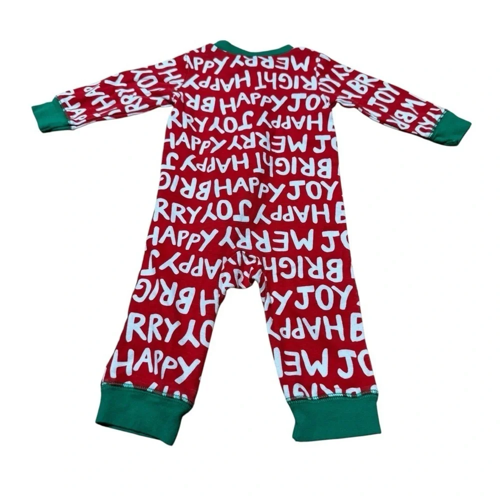 Carter’s Baby Boy Girl Christmas Pajama Zippy 6M Red White