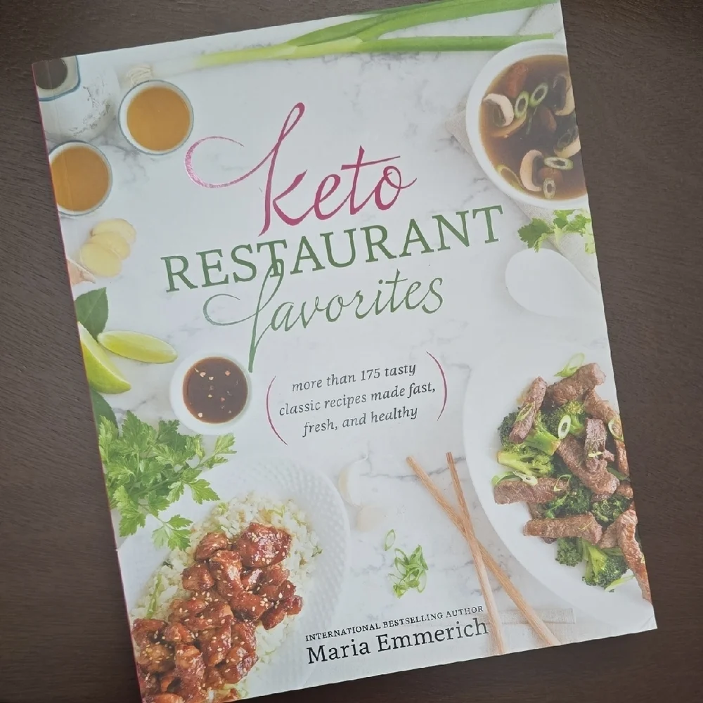 KETO RESTAURANT FAVORITES Softcover Recipe Book Maria Emmerich Fast Fresh Health