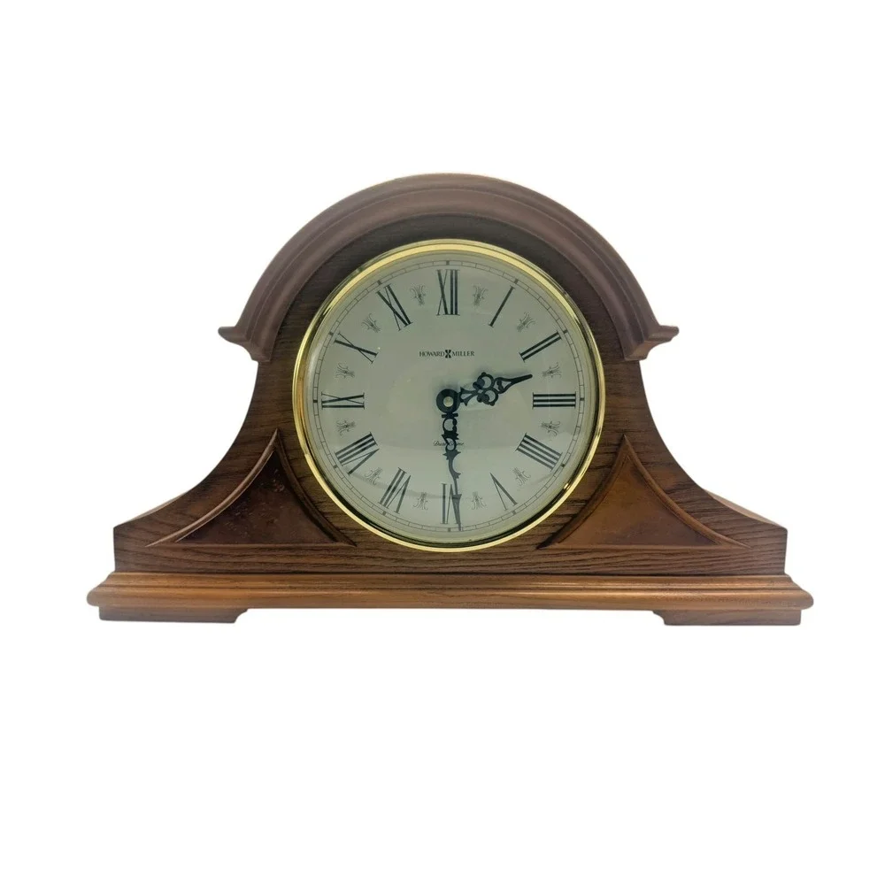 Howard Miller 635-106 The Burton Mantel Clock Wood Quartz Roman Numeral Display