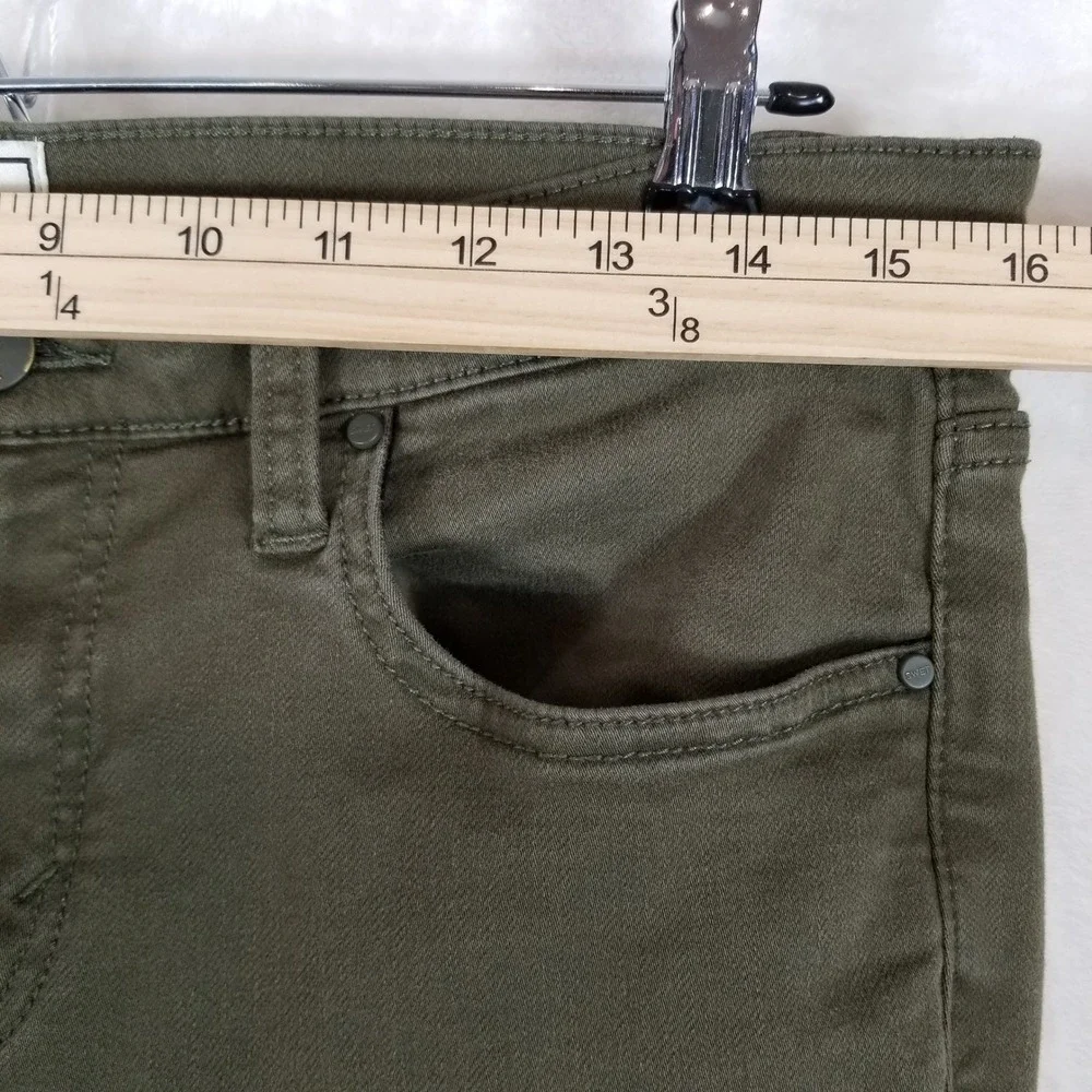 SWET TAILOR‎ Mens Slim Fit Five Pocket Chino Pants Olive Green Size 31x34
