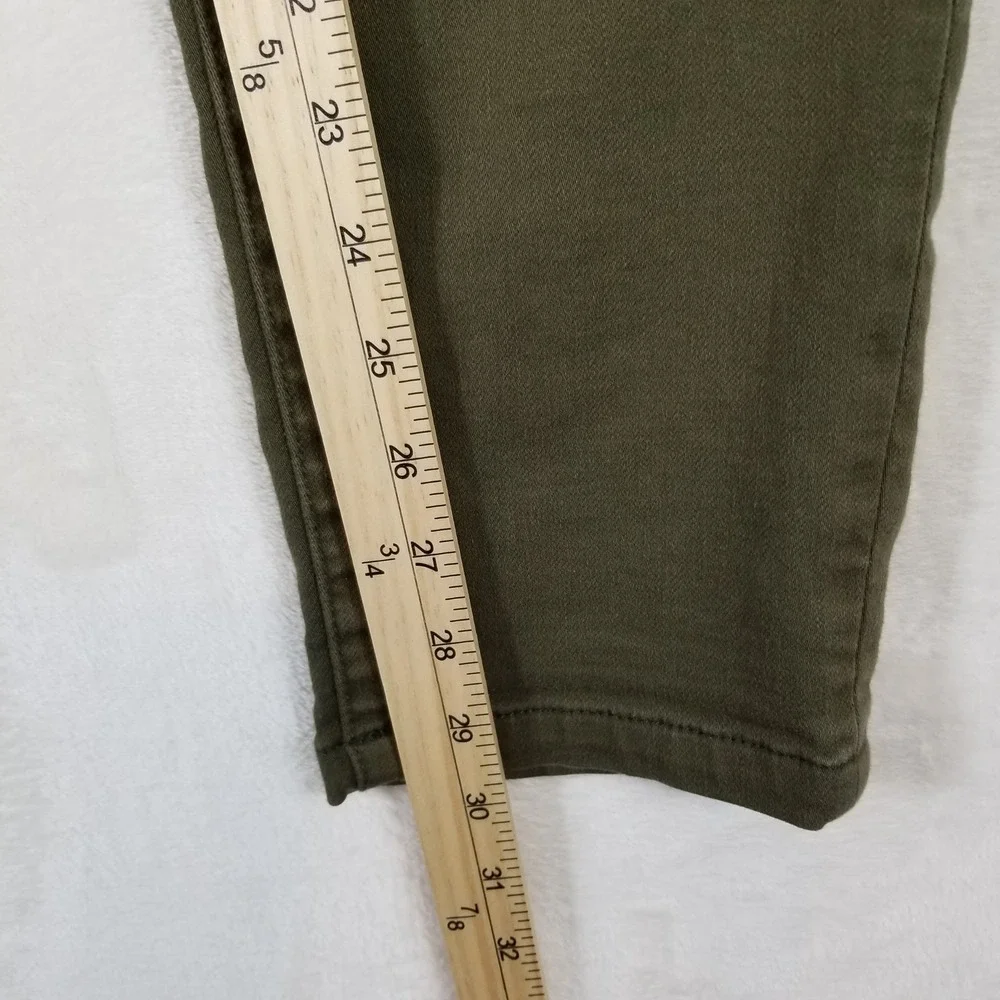 SWET TAILOR‎ Mens Slim Fit Five Pocket Chino Pants Olive Green Size 31x34