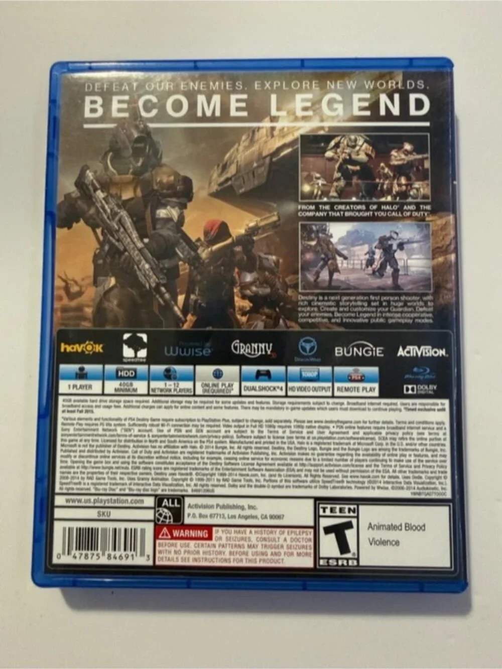Sony destiny ps4
