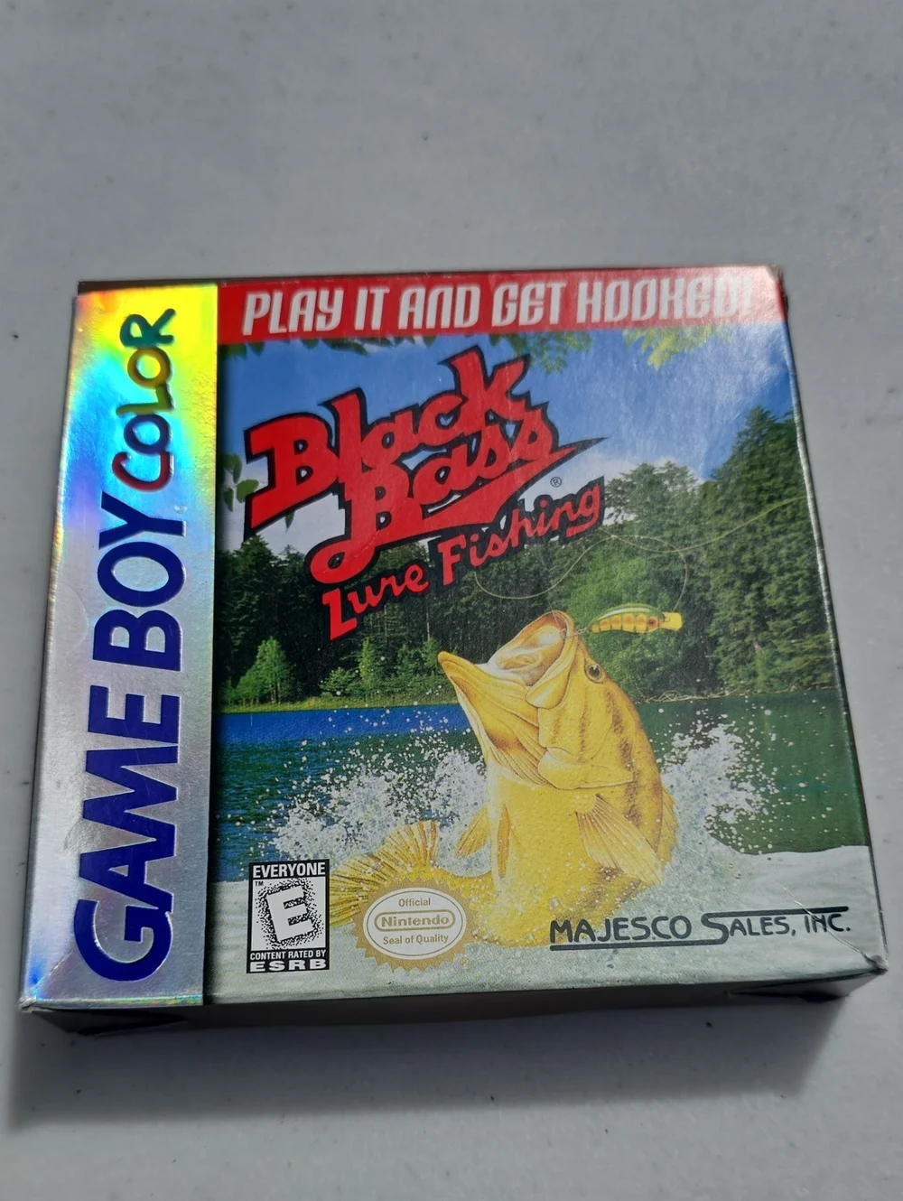 Nintendo Game Boy Color Black Bass Lure Fishing - Blue, Yellow, Red