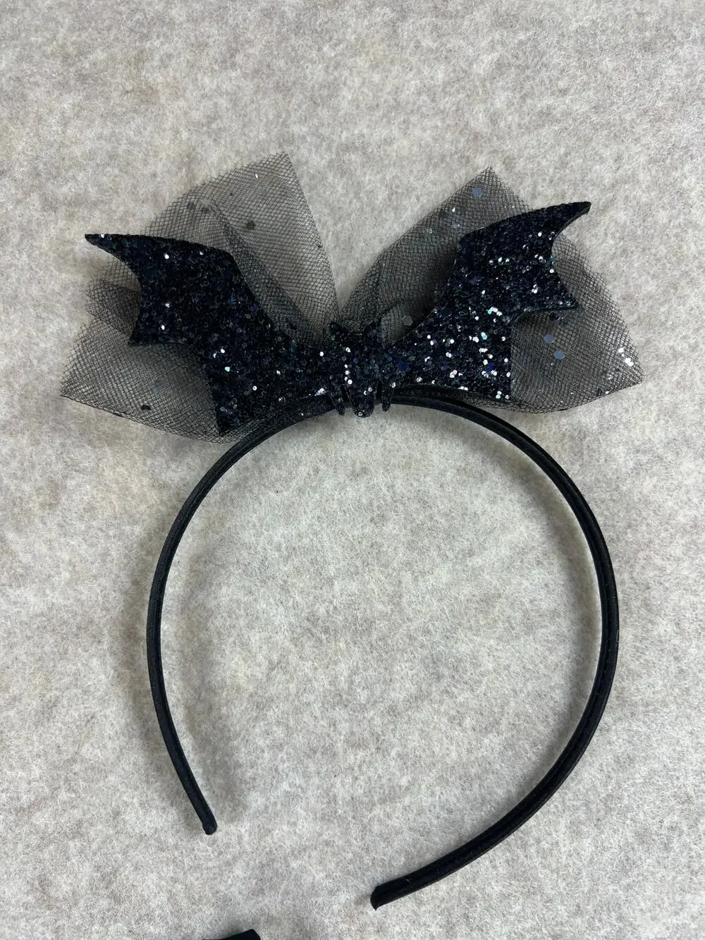 Sparkle Tulle Glitter Bat Headband Halloween