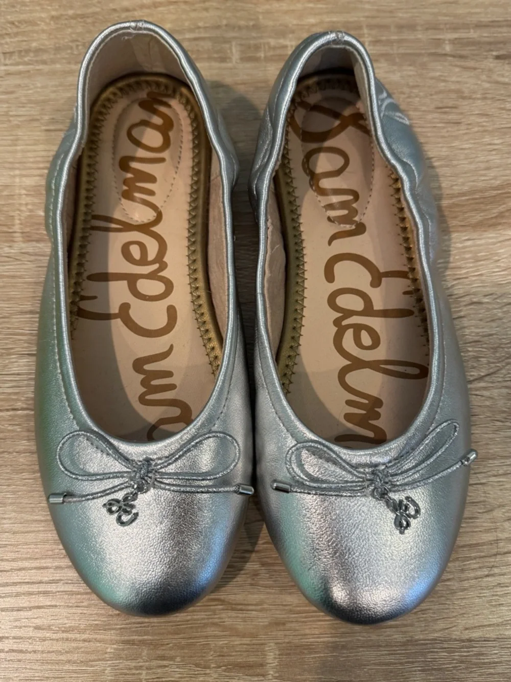 Sam Edelman metallic silver
