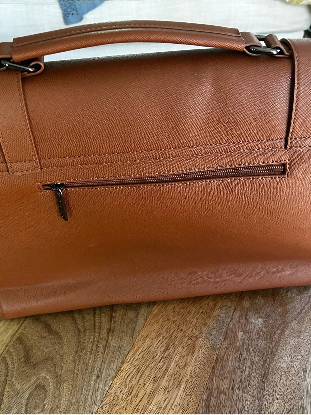 Ecosusi Brown Briefcase with Adjustable Shoulder Strap