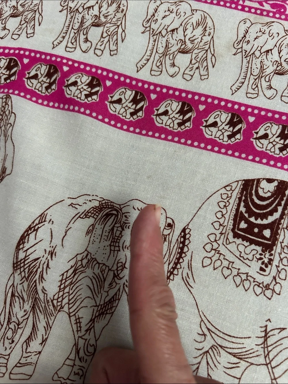Bright Pink Elephant Print Sarong Scarf Wrap, Perfect for a Cruise or Resortwear